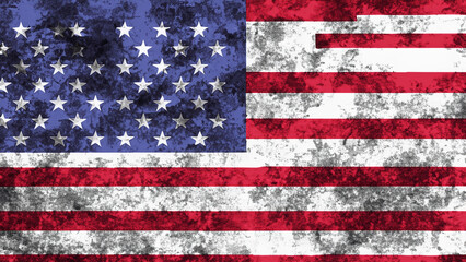 Fototapeta premium American Independence day background with american flag. Independence day concept banner design