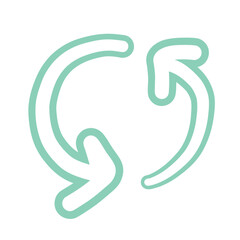 Arrow Doodle Pastel Colorful Brush Outline Cute Hand Drawn Shape