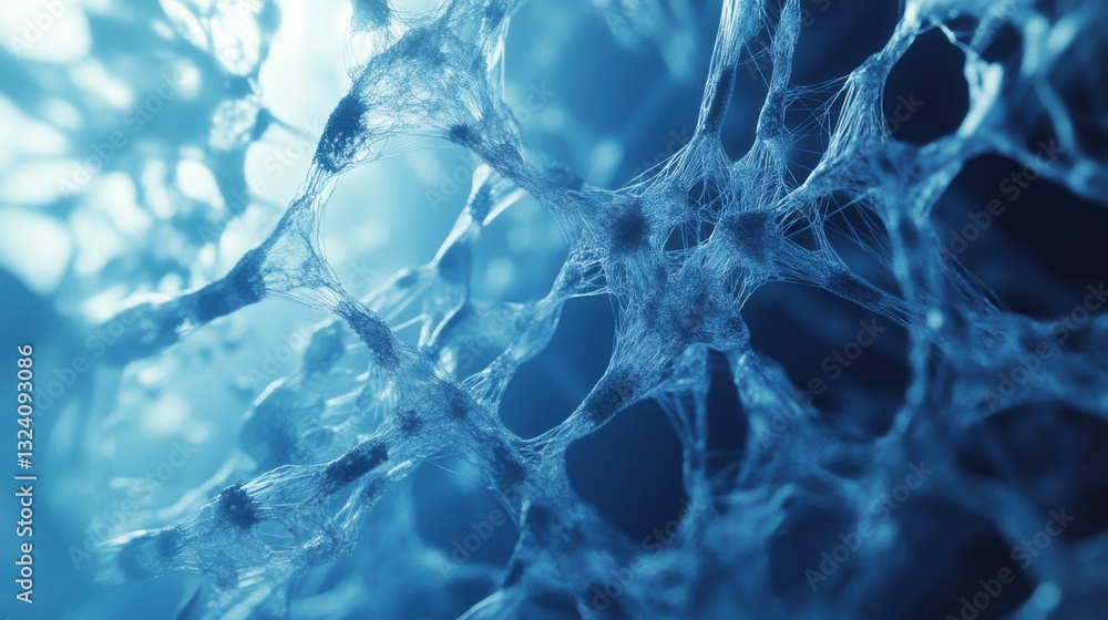 Poster microscopic view of a neural network.