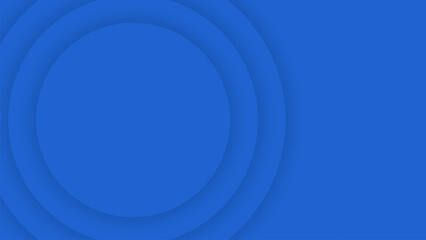 Bright blue abstract background circles pedestal space for design or text or content