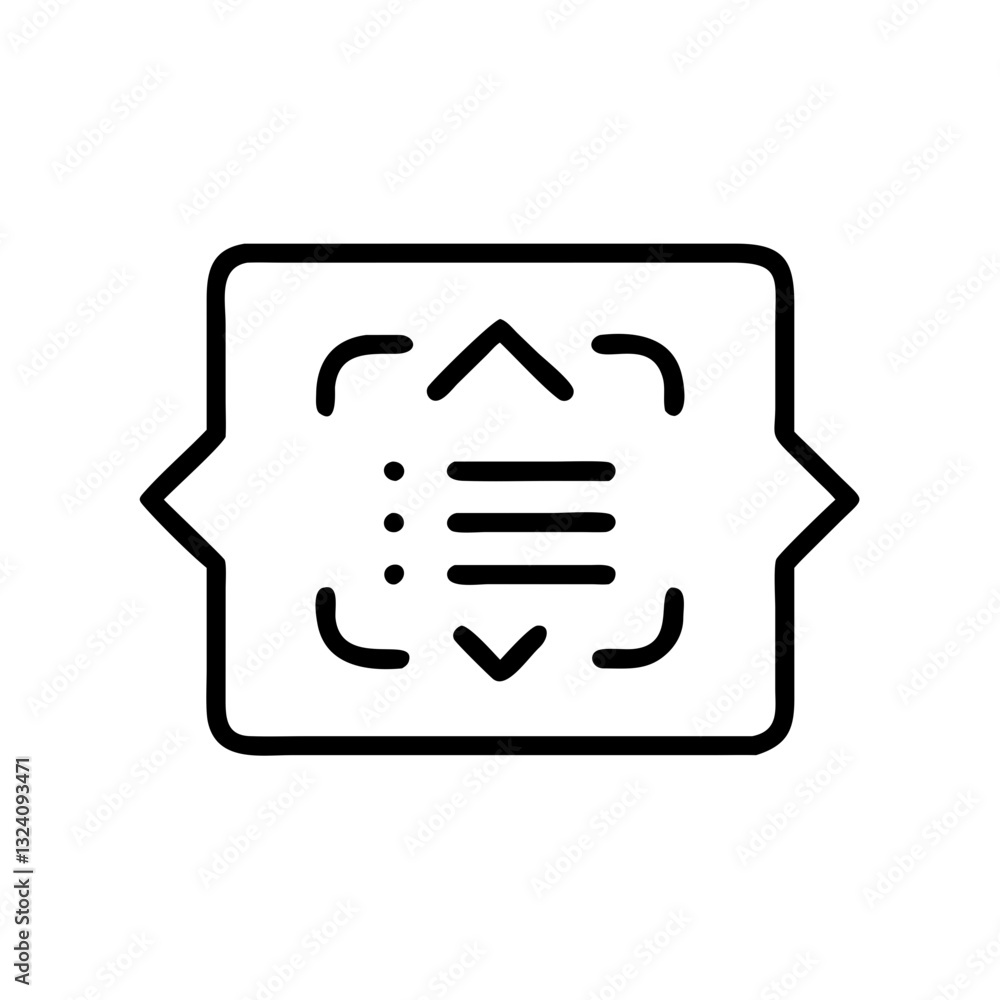 Poster abstract code frame icon with lines and arrows