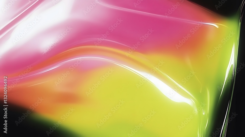 Poster abstract artwork showing a flowing color gradient with gloss effects