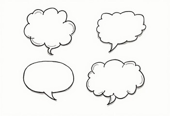 Maximize your design potential with vector speech bubbles: Simple maker drawing, clean white background, ideal for tutorials, comics, and interactive content.


