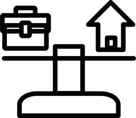 work life balance icon vector