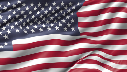 Fototapeta premium American Independence day background with american flag. Independence day concept banner design