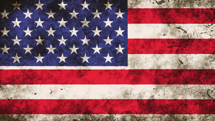 Fototapeta premium American Independence day background with american flag. Independence day concept banner design