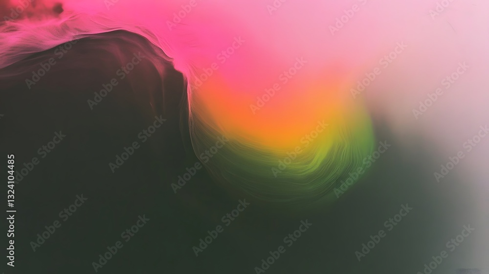 Poster abstract image showing various color gradients and flowing forms