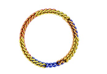 yellow rope isolated on white background