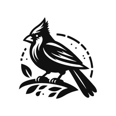 cardinal engrave logo icon design illustration