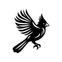 Fototapeta premium cardinal engrave logo icon design illustration