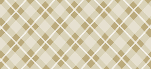 Trendy beige checkered pattern. Retro gingham print
