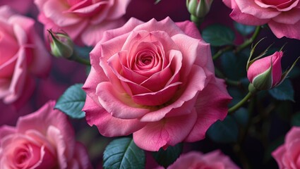 pink petals on a rose flower.
