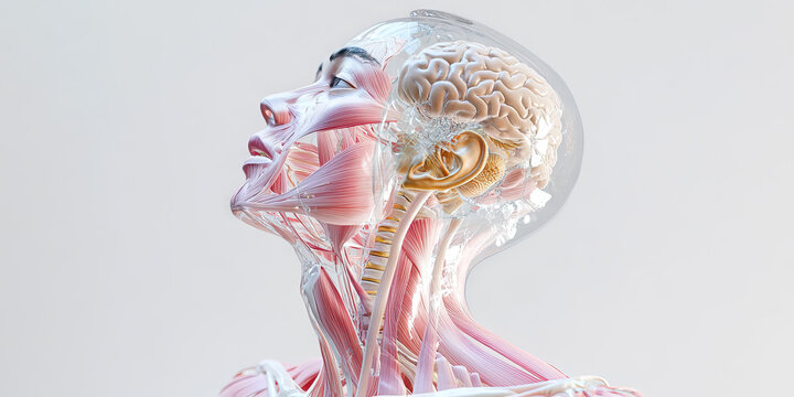Human Head and Neck Anatomy: Musculature, Skeletal Structure, and Brain