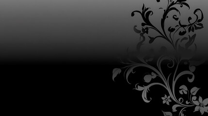 Dark floral design, gradient background, website header