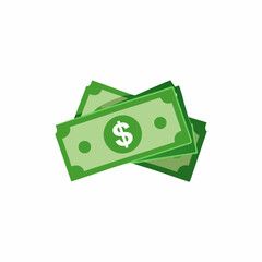 Dollar banknotes isolate on white background