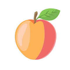 Very Simple flat 2D icon orange pink peach isolated on a white background, vector, flat design, animation design, simple flat 2D icon, minimalist design, clipart	