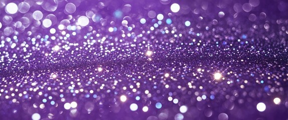 abstract bokeh background with purple glitter texture