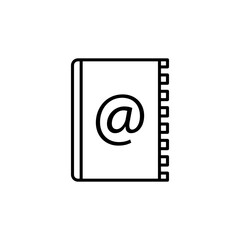 Address Book line icon