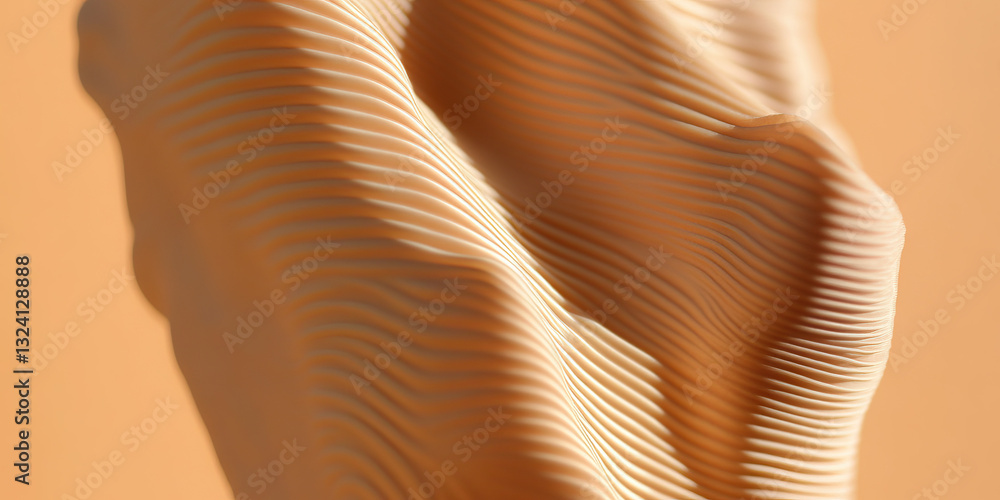 Poster close-up of textured fabric with undulating lines
