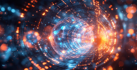 Visual representation of quantum computing principles showcasing superposition and entanglement dynamics. The vibrant interplay of colors depicts data flow within a quantum algorithmic framework.