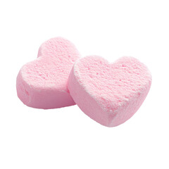 Obraz premium Pink heart marshmallows