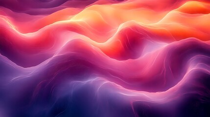 Obraz premium Vivid color waves with glowing light and smooth fluid movement