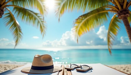 Obraz premium Tropical beach vacation with relaxation