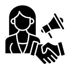 Influencer Collaboration  Icon Element For Design	