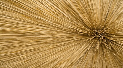 Obraz premium A close-up image showcasing a textured, golden surface radiating outward, creating a sense of depth and movement.