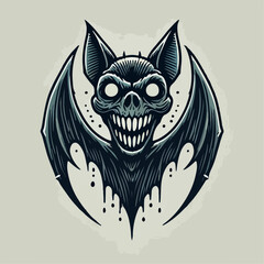 scary bat vector illustration