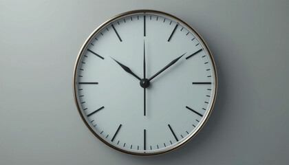 Time Flies Minimalist Clock on a Bright Wall
