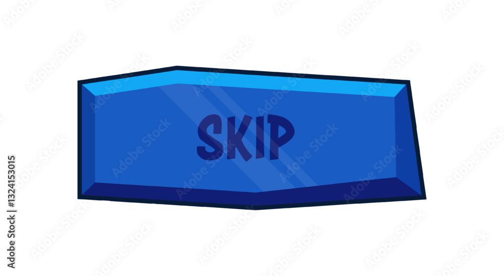 Poster modern skip button element. web design template interface.