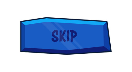 Modern skip button element. Web design template interface.