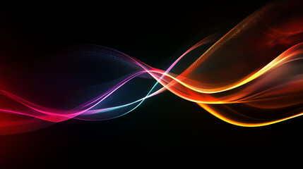 Naklejka premium Abstract background with light lines