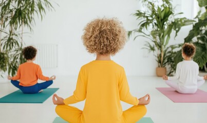 Mindful Families Unite Inclusive Adaptive Wellness Yoga - Neurodiversity-Positive Meditation for All Ages in Soft Pastel Home Sanctuary