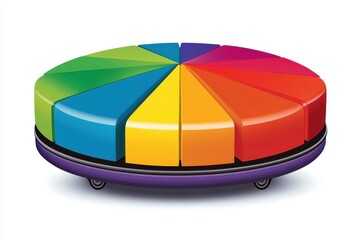 Fototapeta premium Vibrant Colorful Game Board with Segmented Sections for Fun Activity