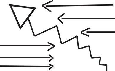 Vector set of directional arrows illustration.