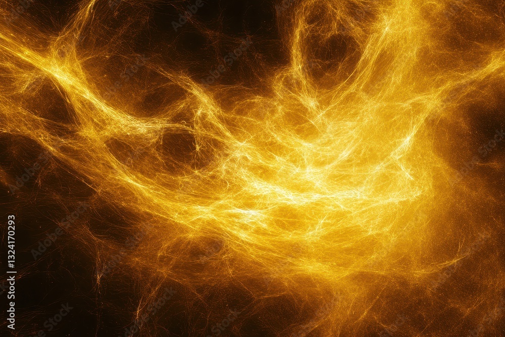 Aufkleber golden abstract background with light and energy flowing patterns