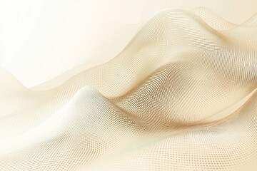 Abstract Soft Flowing Waves in Beige Tones with Gentle Curves