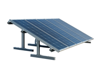 Modern solar panel array reflecting sustainable energy solutions for eco-conscious living isolated on transparent background