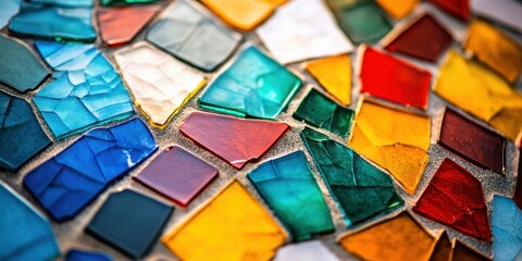 Fototapeta premium Colorful mosaic art with geometric shapes and vibrant colors International Day of Multilateralism and Diplomacy for Peace