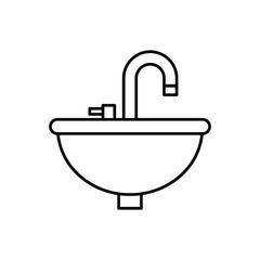 Bathroom sink icon vector logo
