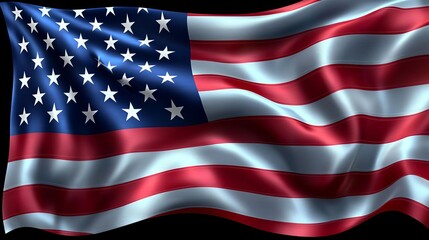 Obraz premium american flag of the wind