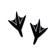 Duck, goose footprint icon  vector  © veronchick84