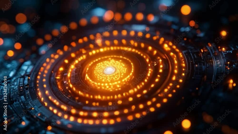 Fototapete A vivid representation of quantum circuits highlights key principles in quantum computing, including superposition and entanglement.