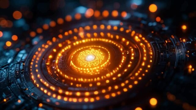 A vivid representation of quantum circuits highlights key principles in quantum computing, including superposition and entanglement.