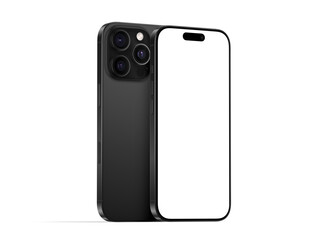 High quality realistic 3d render smartphone ui ux screen mockup with transparent PNG