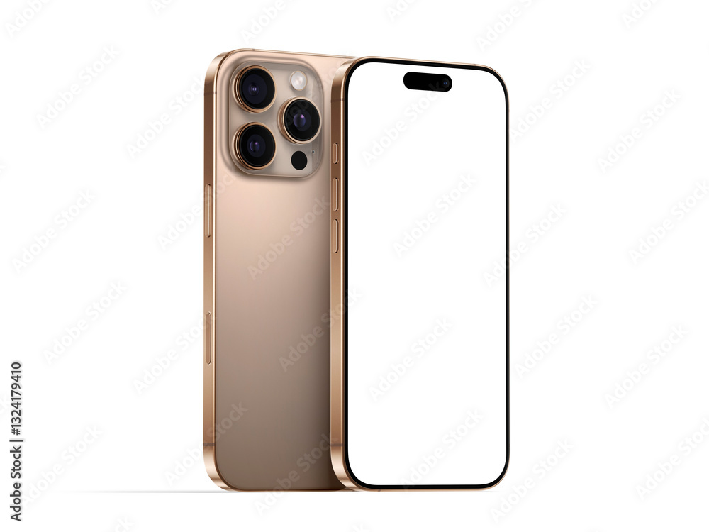 Aufkleber high quality realistic 3d render smartphone ui ux screen mockup with transparent png