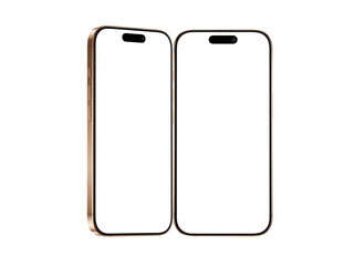 High quality realistic 3d render smartphone ui ux screen mockup with transparent PNG