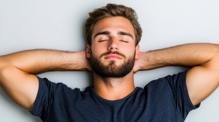 Obraz premium Sleeping Positions That Reduce Snoring. A posture-based approach to silence.